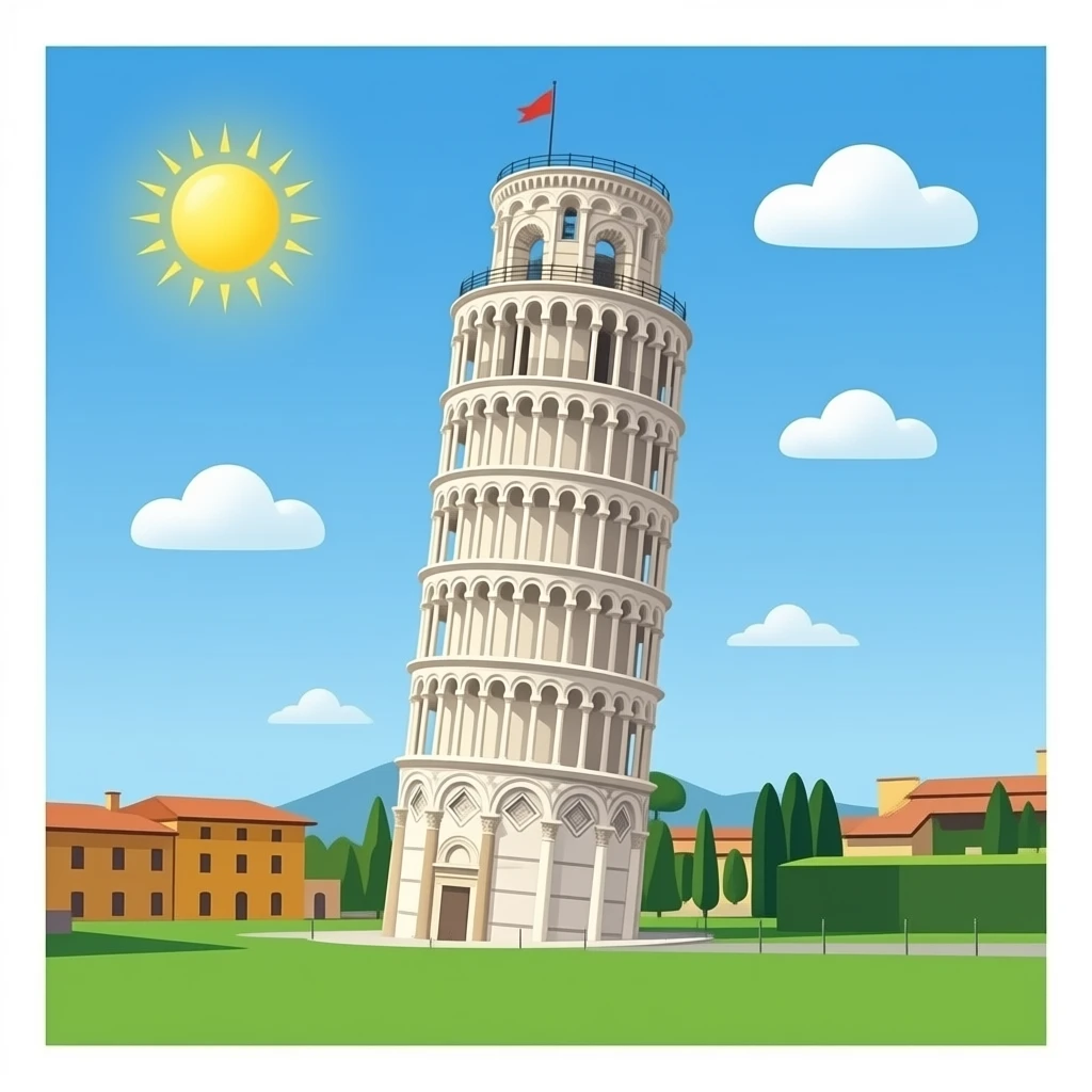 Leaning tower of Pisa emoji