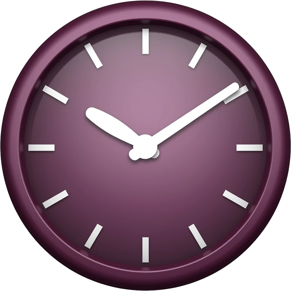 Clock burgundary emoji