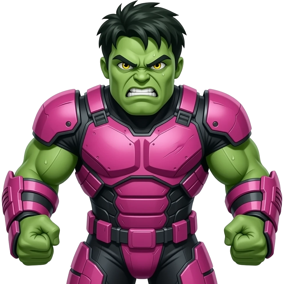 angry she-hulk wearing pink clothes emoji
