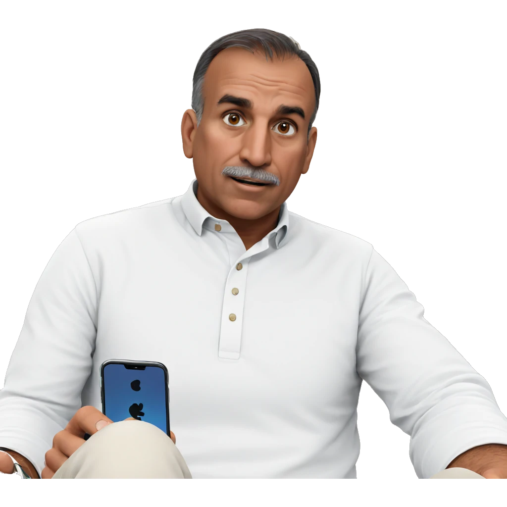 casual moment with phone emoji