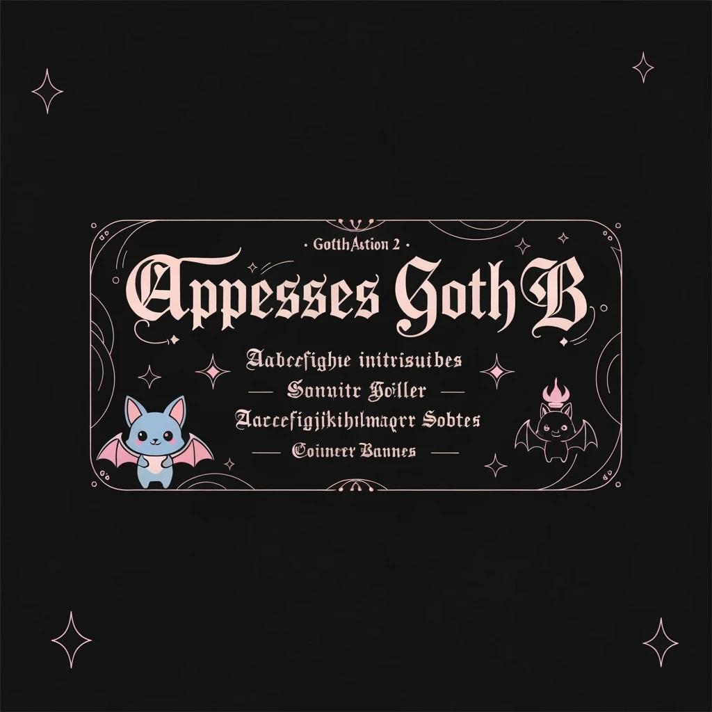 goth banner, cute, expressive, minimal, variation 2 emoji