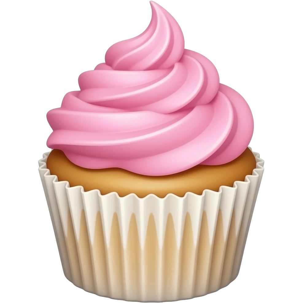 Cupcake with pink icing emoji