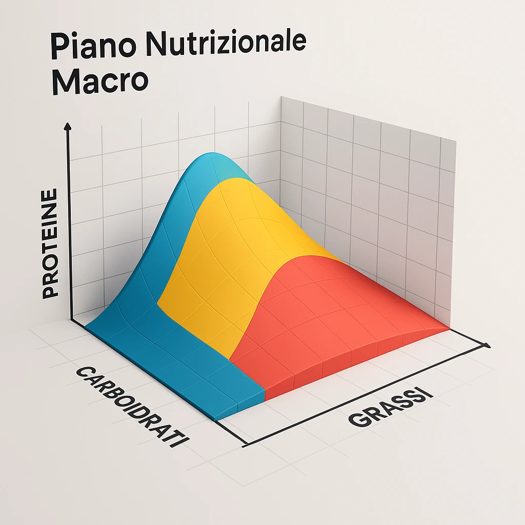 Piano A Macro nutrizionale GRAFICO in 3d in italiano emoji