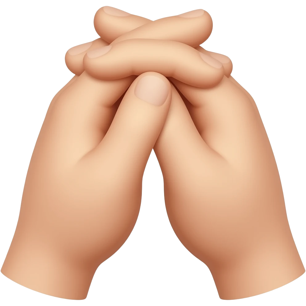 Two hands, clasped together emoji