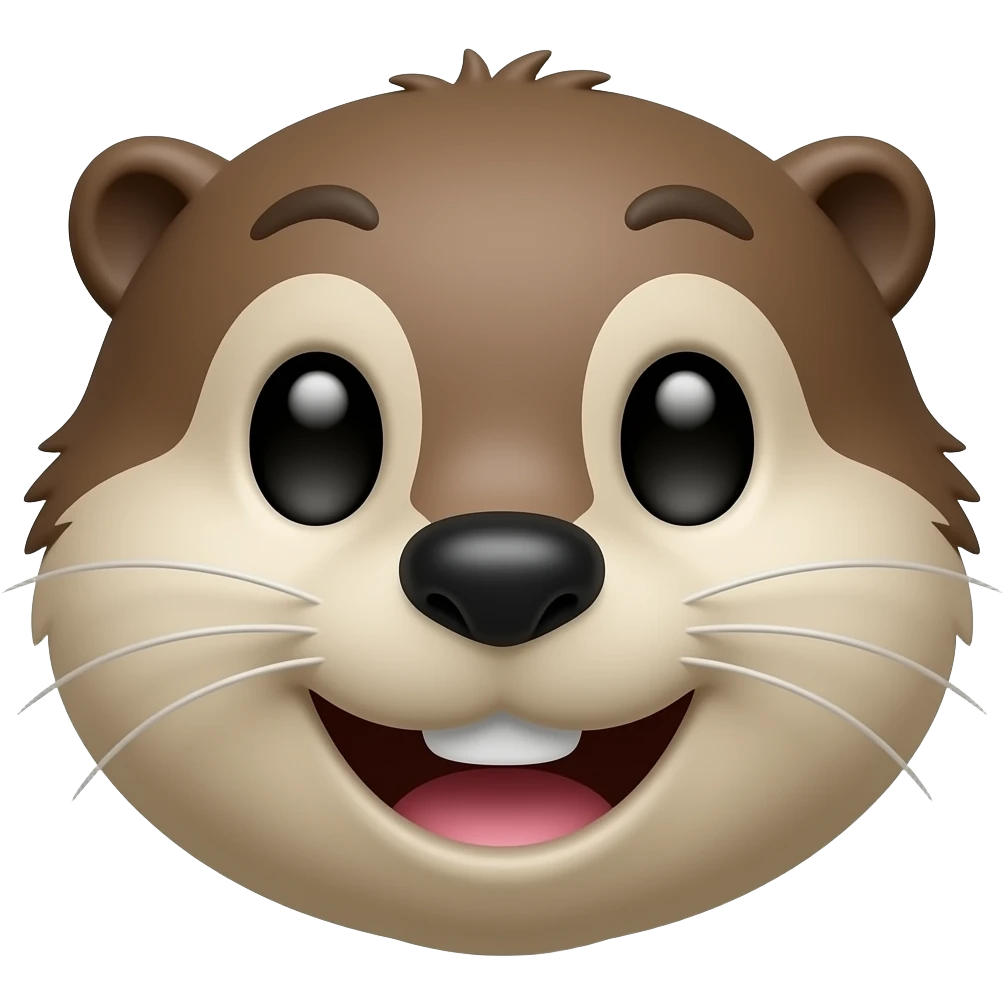 Otter smiling face emoji