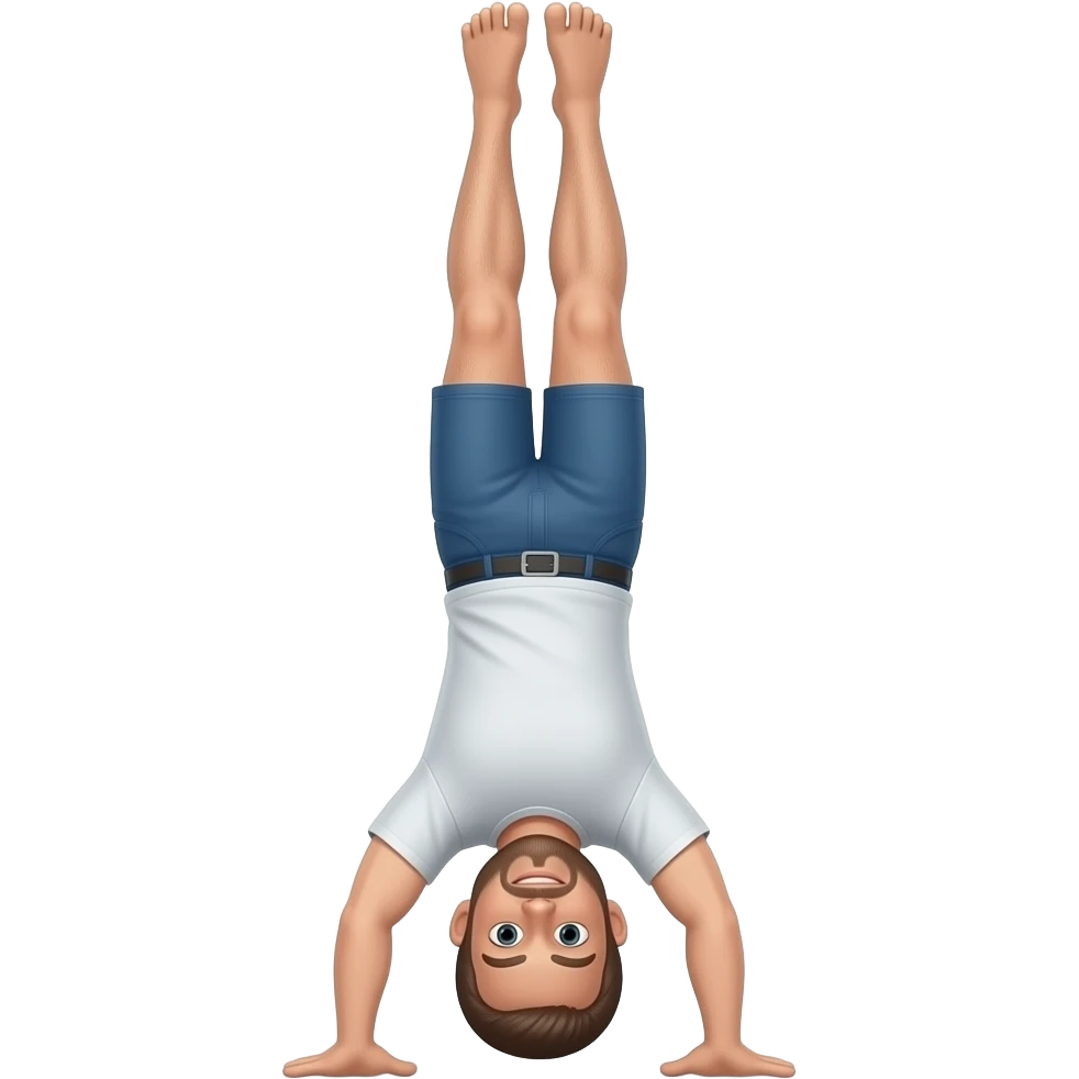 Man doing hand stand emoji