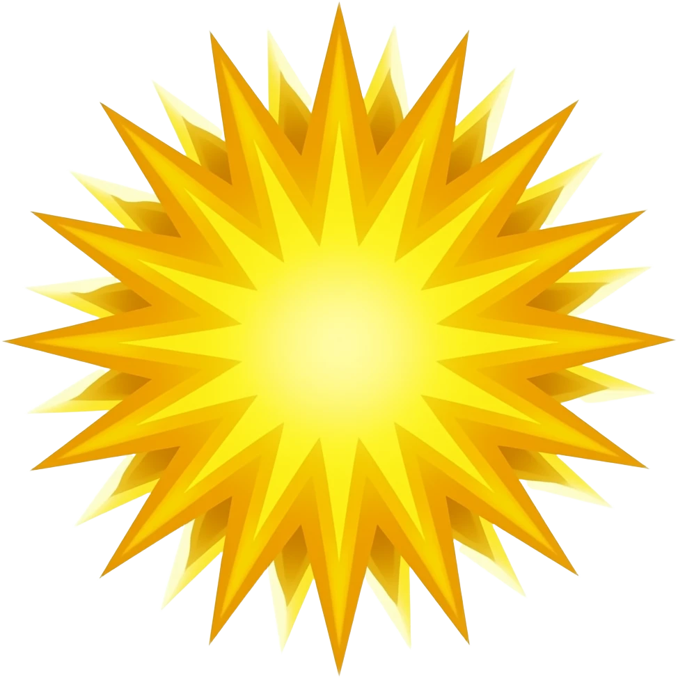 yellow aesthetic boom emoji