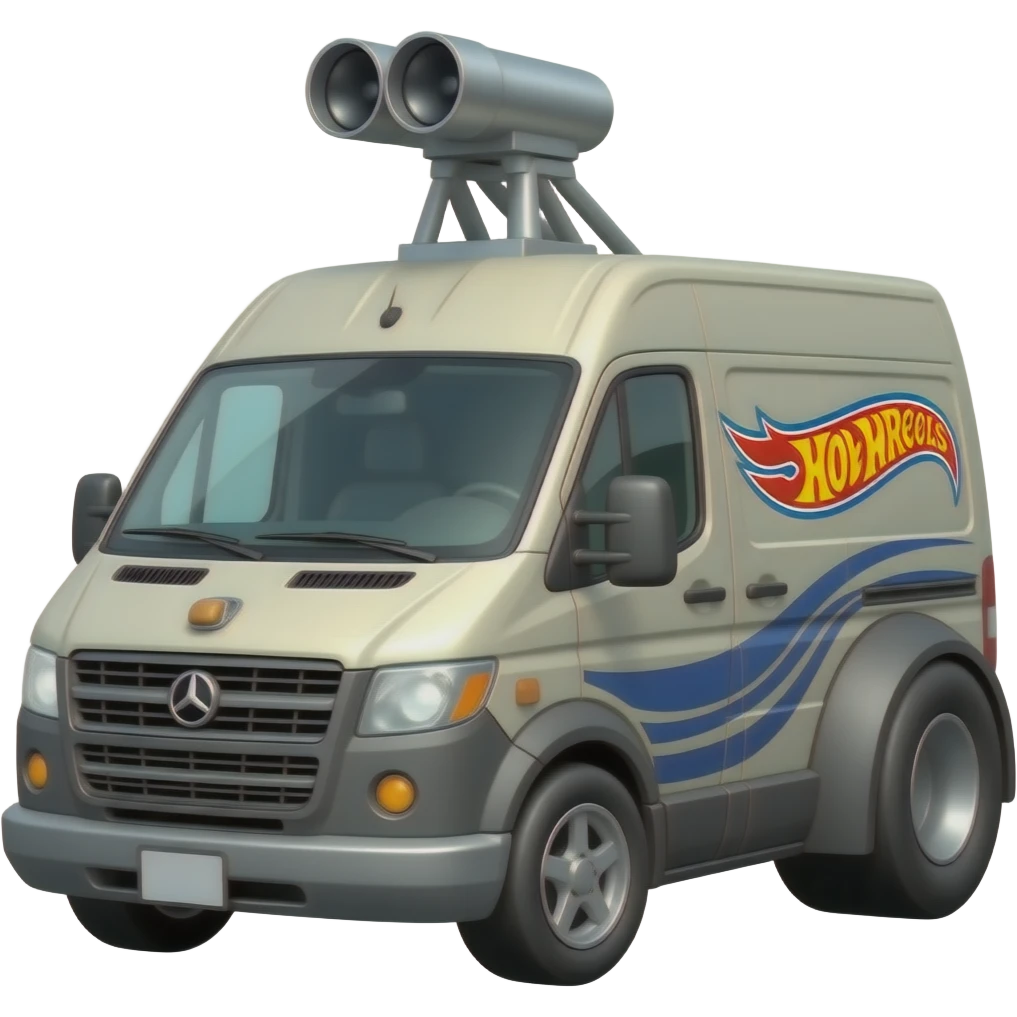Hotwheels style drag van emoji