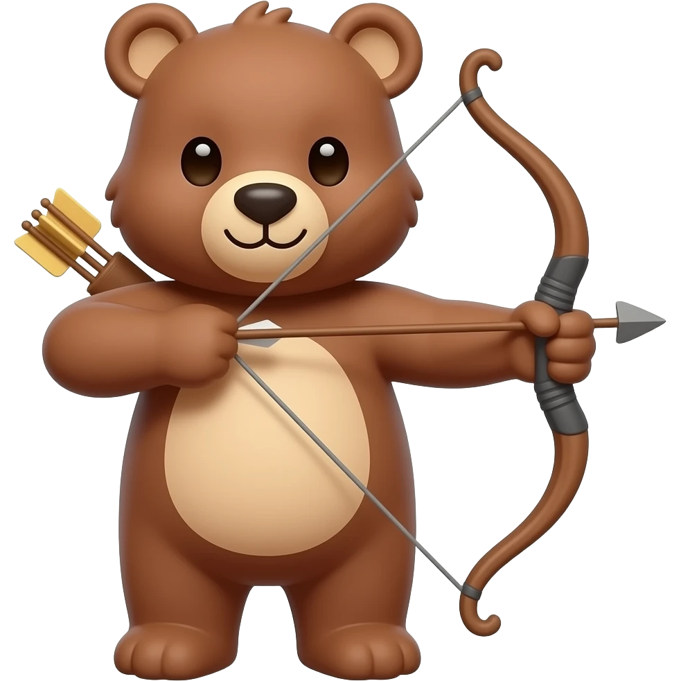 Мишка с бантиком emoji