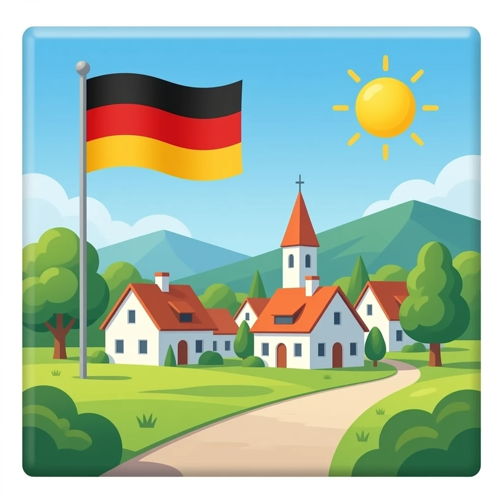 German Village with German Glag emoji