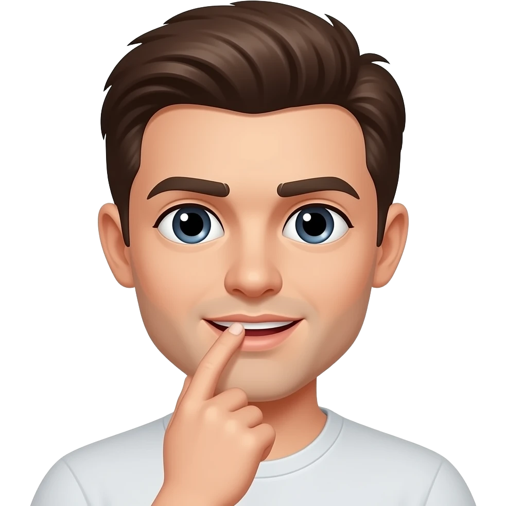 Una Persona mordiendo el dedo índice emoji