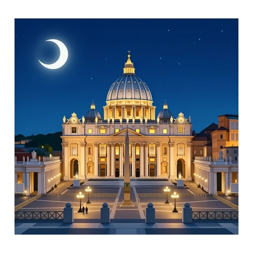 Vatican Museum in night emoji