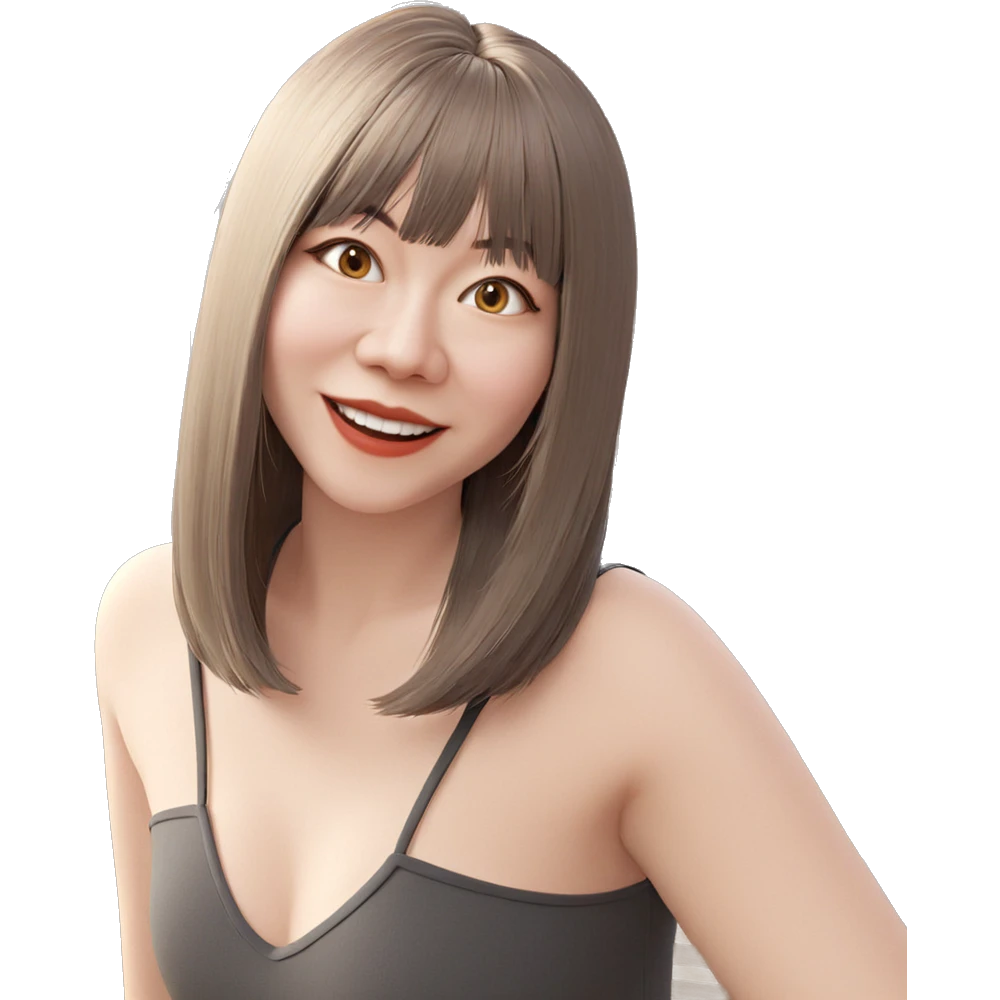 smiling girl by bookshelf emoji