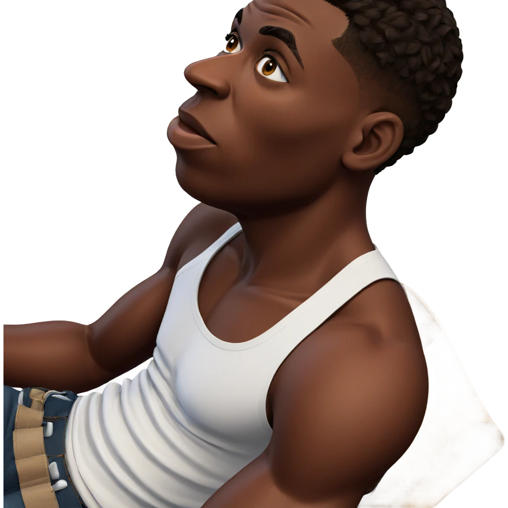 dark-skinned boy portrait emoji