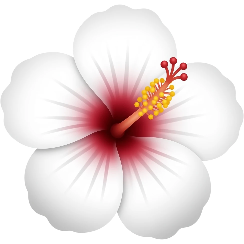 White hibiscus emoji