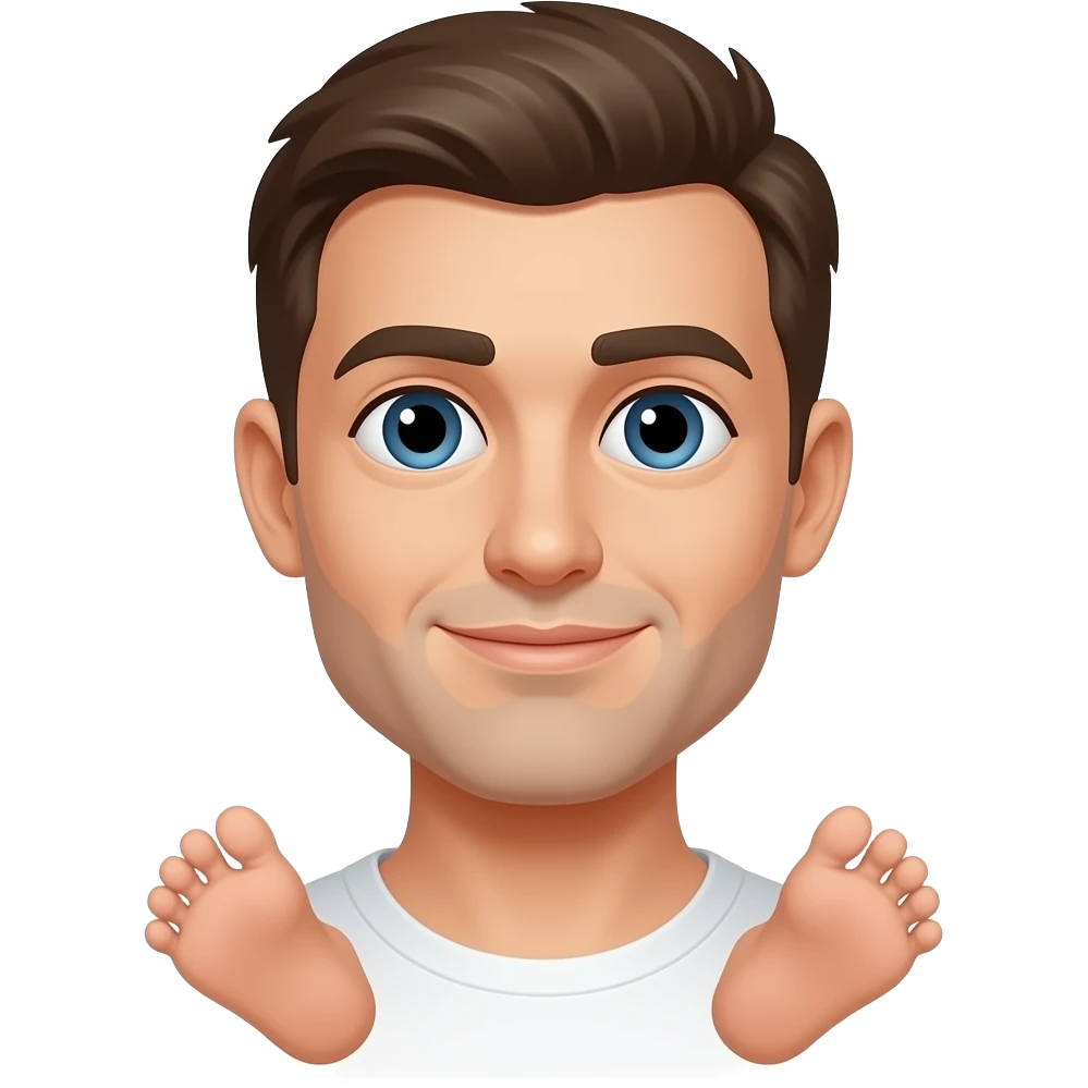 Man missing right foot emoji