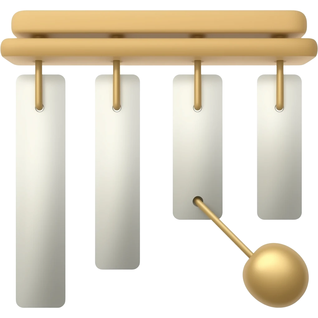 wind chimes with paper emoji