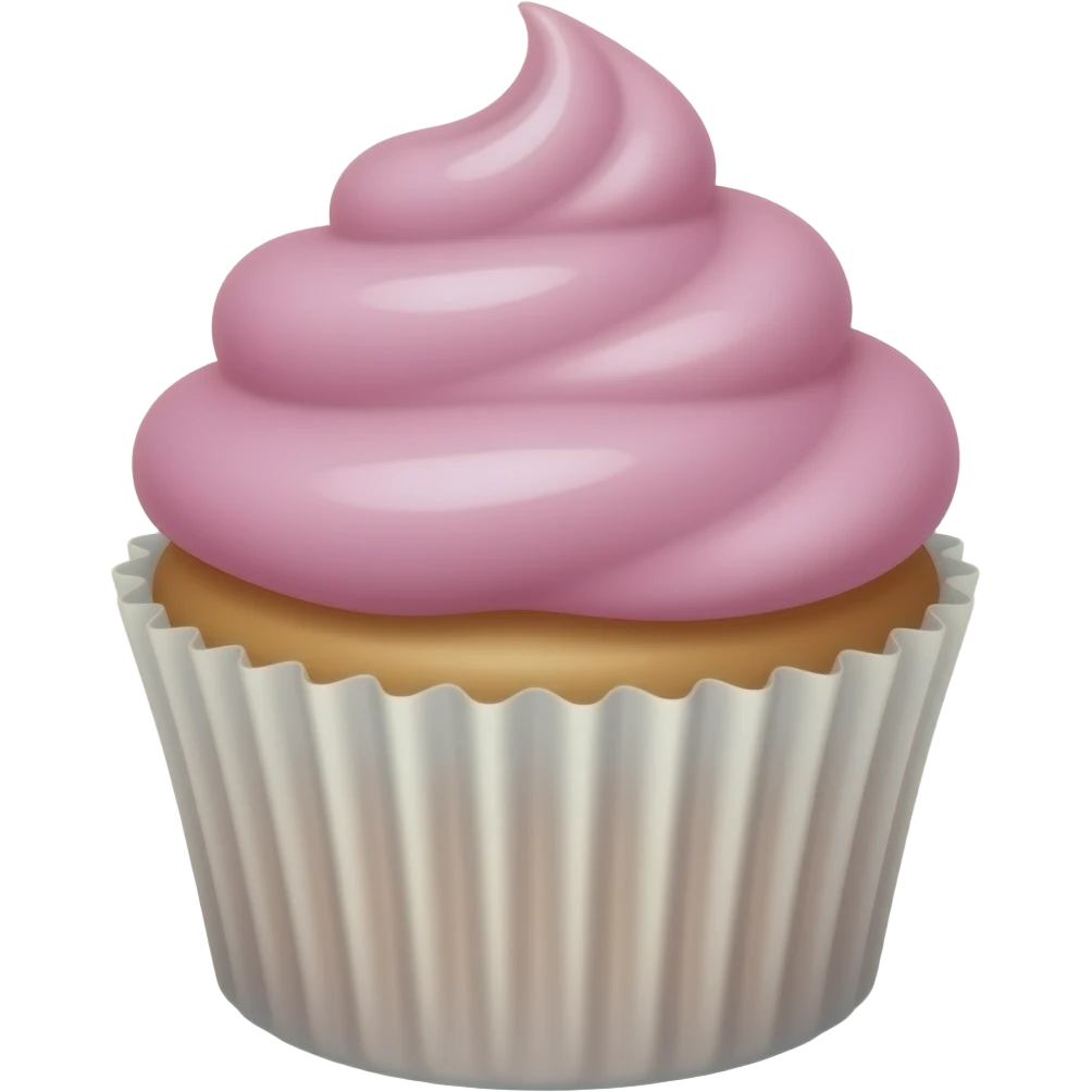 Cupcake with pink icing emoji