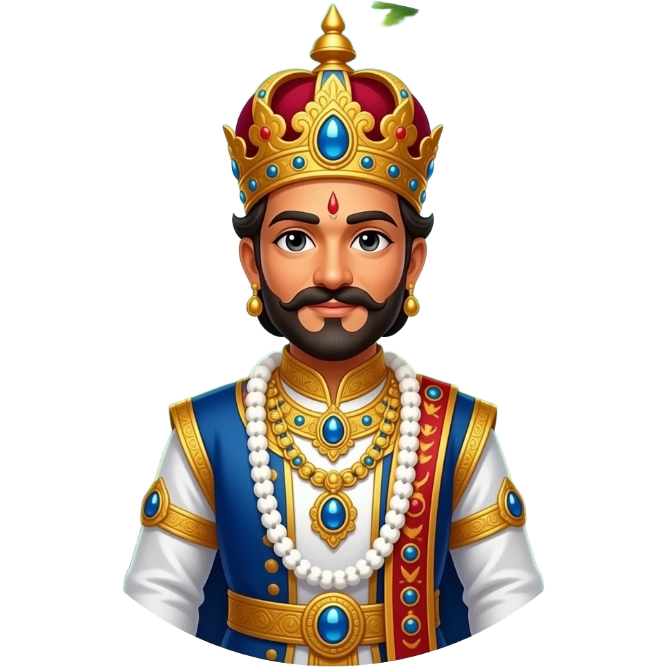 Bangla fairy tale king, royal costume, forest background” emoji