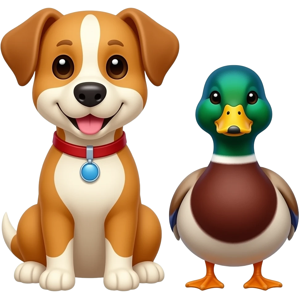 The Dog likes Duck emoji