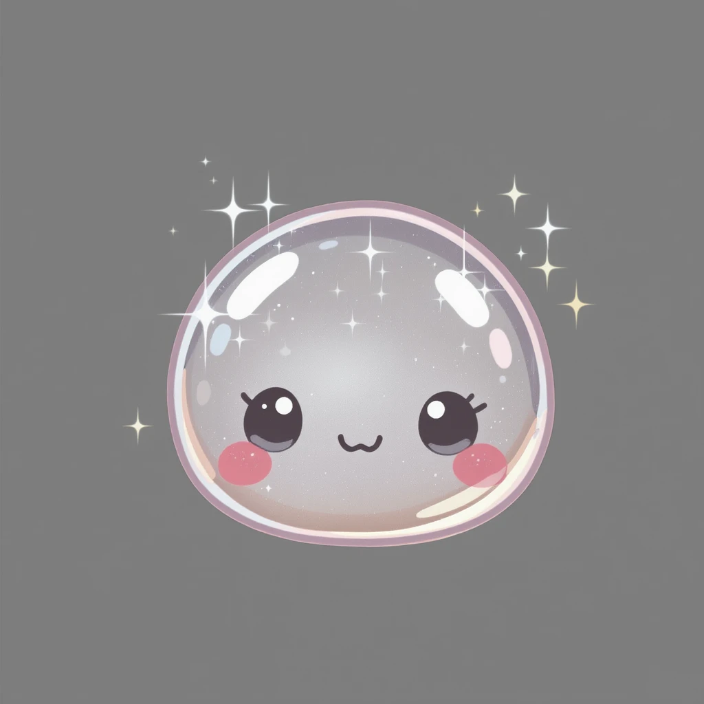 cute and shiny object with sparkles, no background emoji