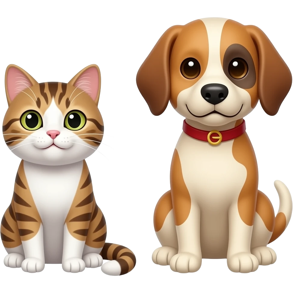 cat and a dog emoji