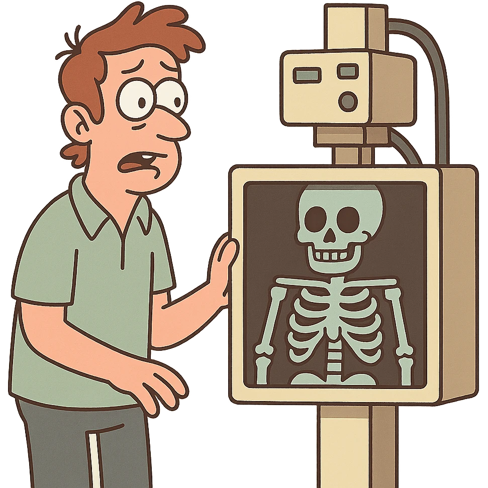 1980s X-ray machine in flat toon style emoji