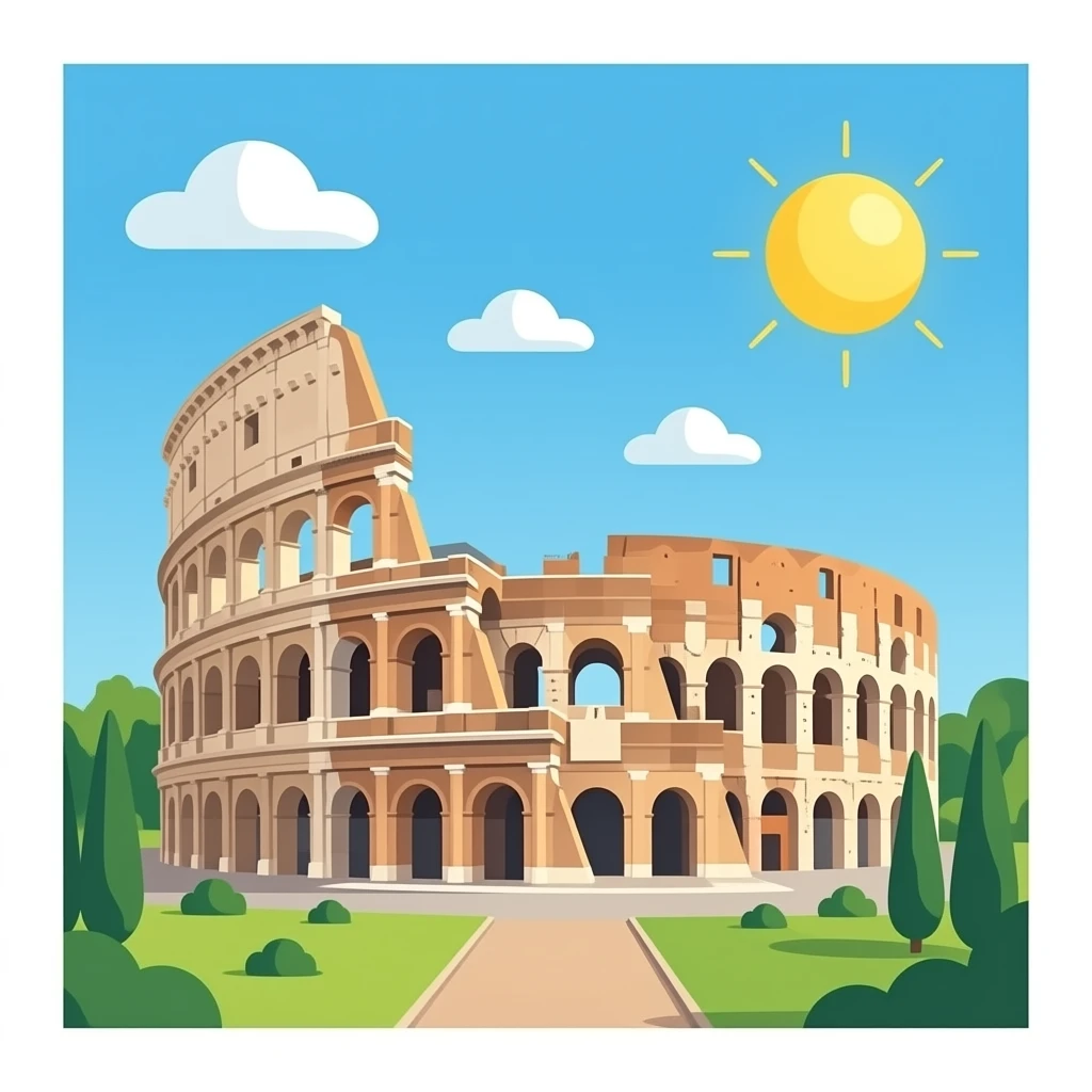 creami un emoji del colosseo ma semplice emoji