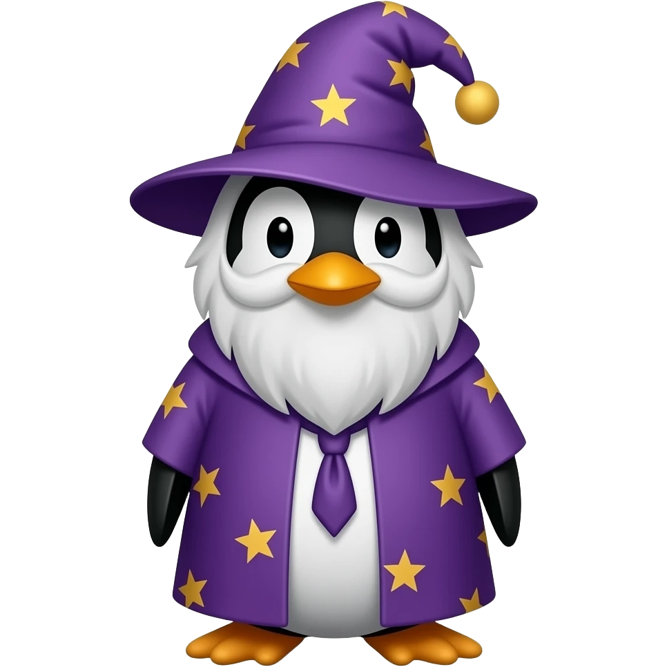 Penguin Wizard emoji