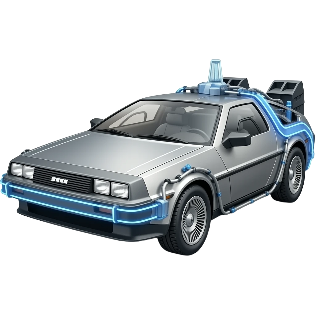back to the future II car sky emoji