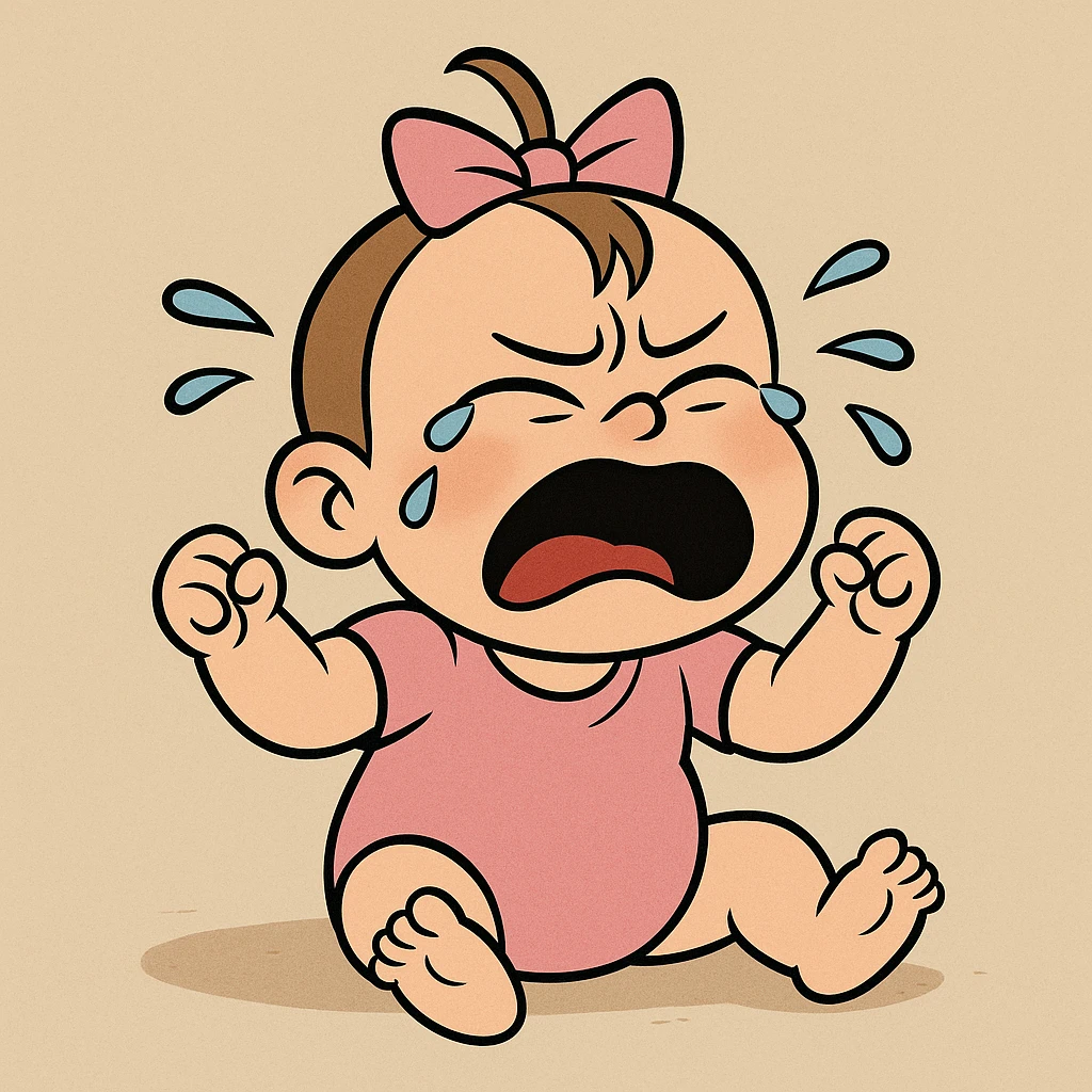 crying baby girl emoji
