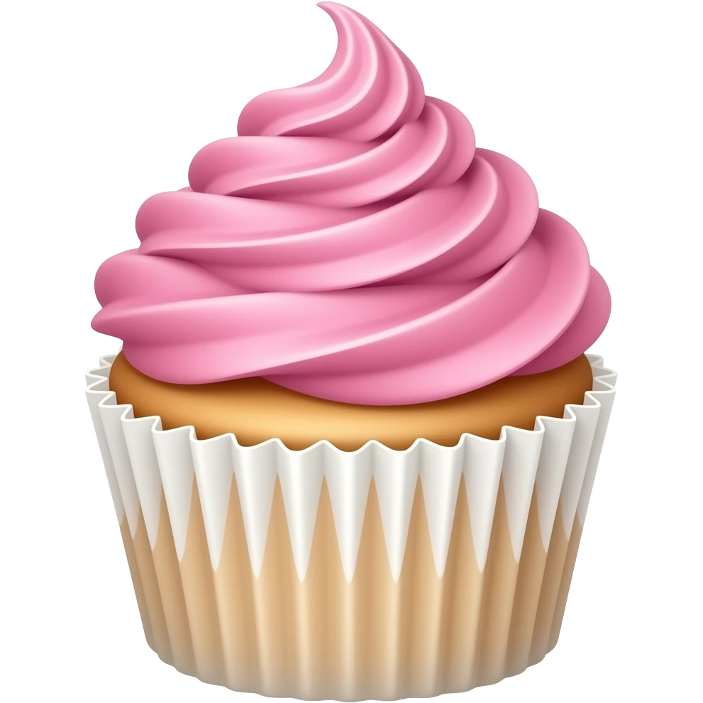 Cupcake with pink icing emoji