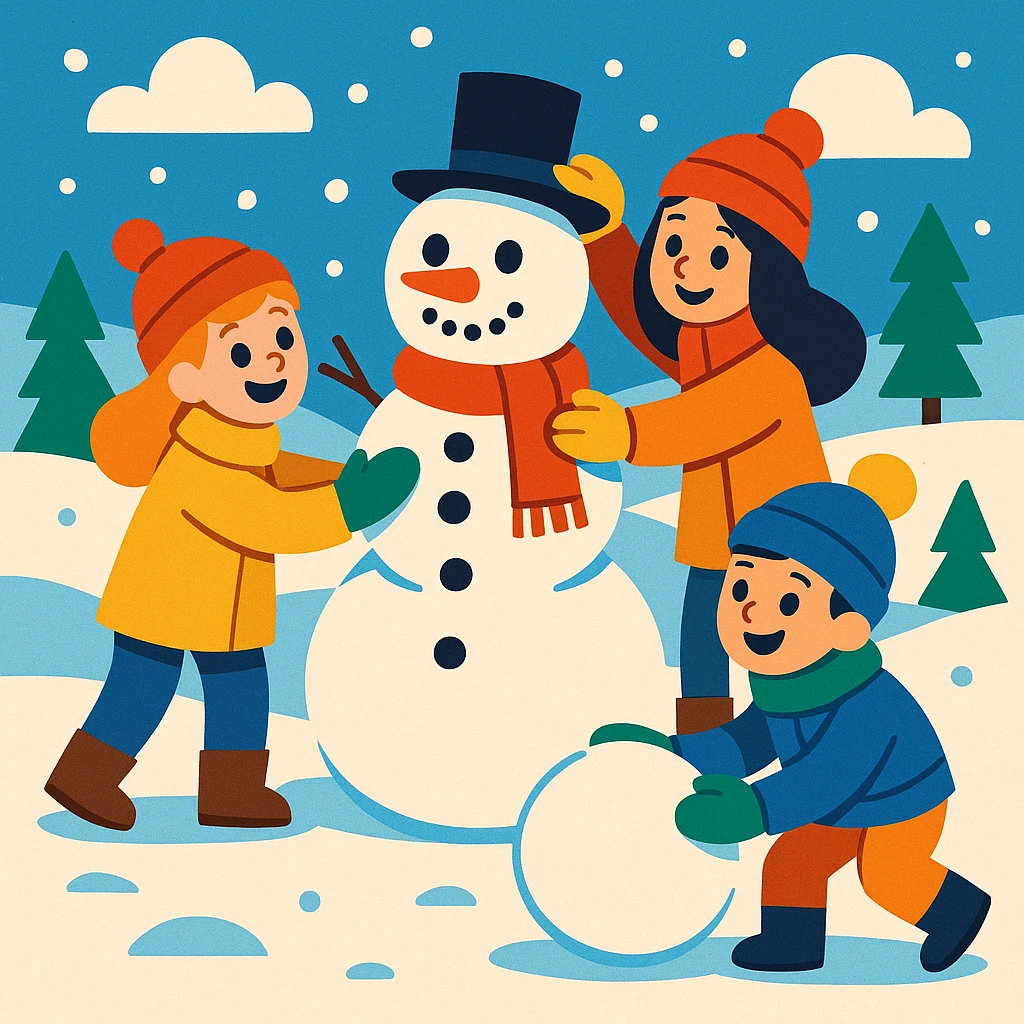 people making a snowman emoji