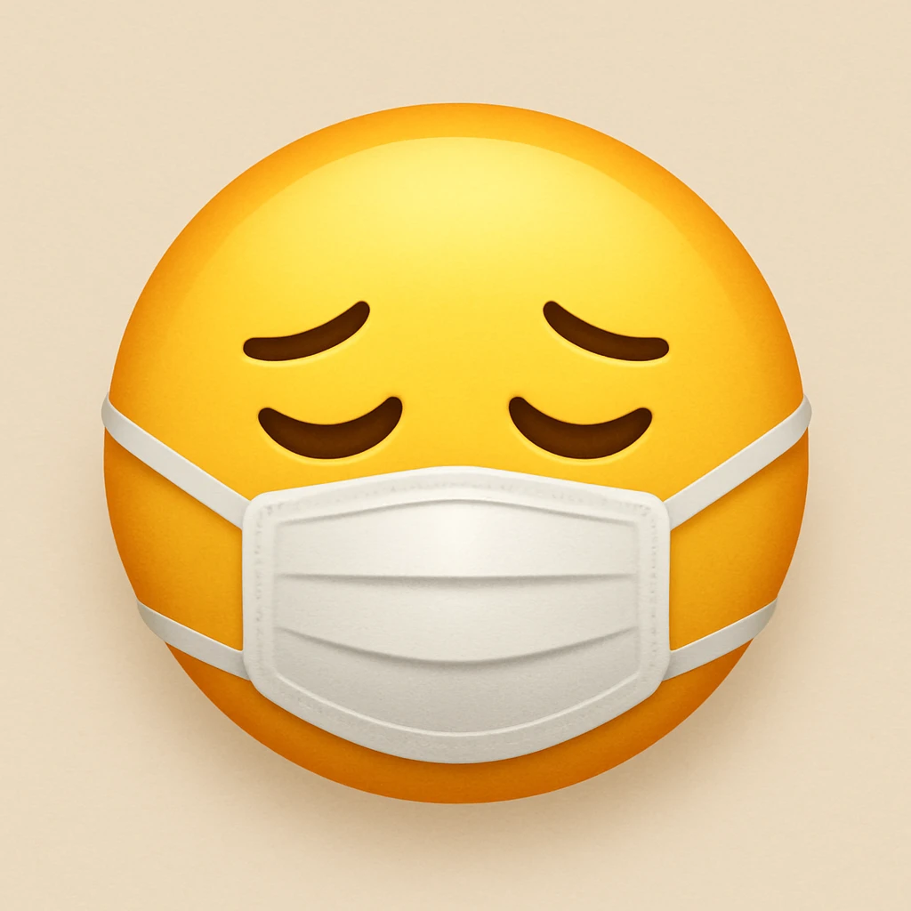 emoji with face with medical mask emoji