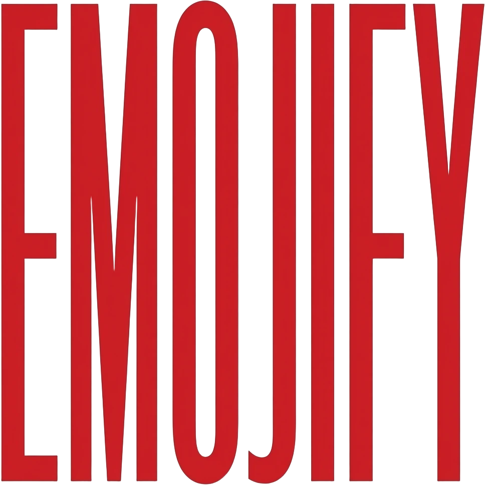 Red text "EMOJIFY" is stretched in height and width emoji