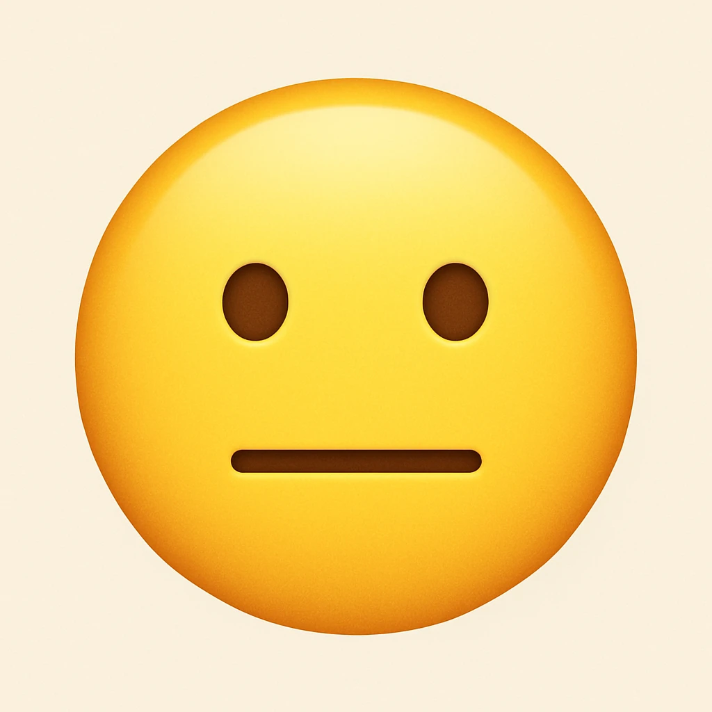 yellow emoji with a neutral face emoji