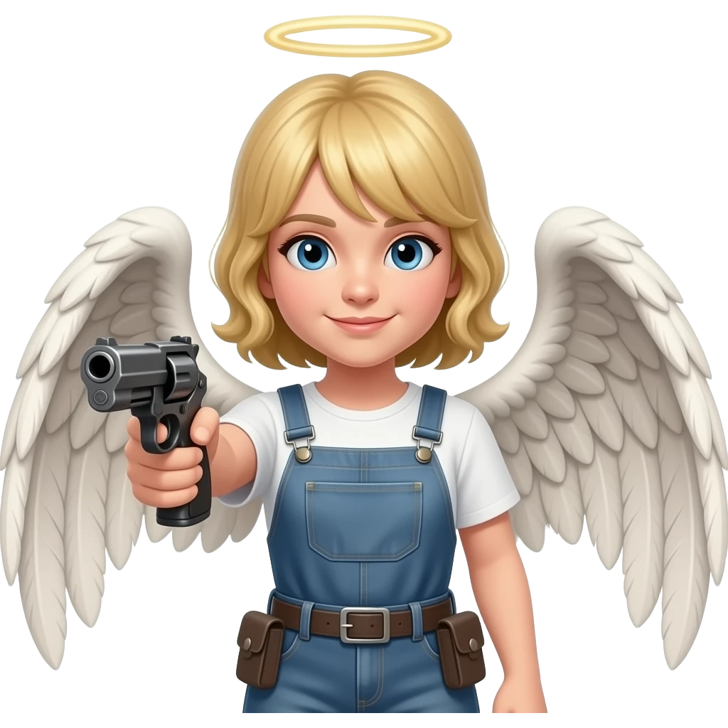 Ahora un ángel con una pistola emoji
