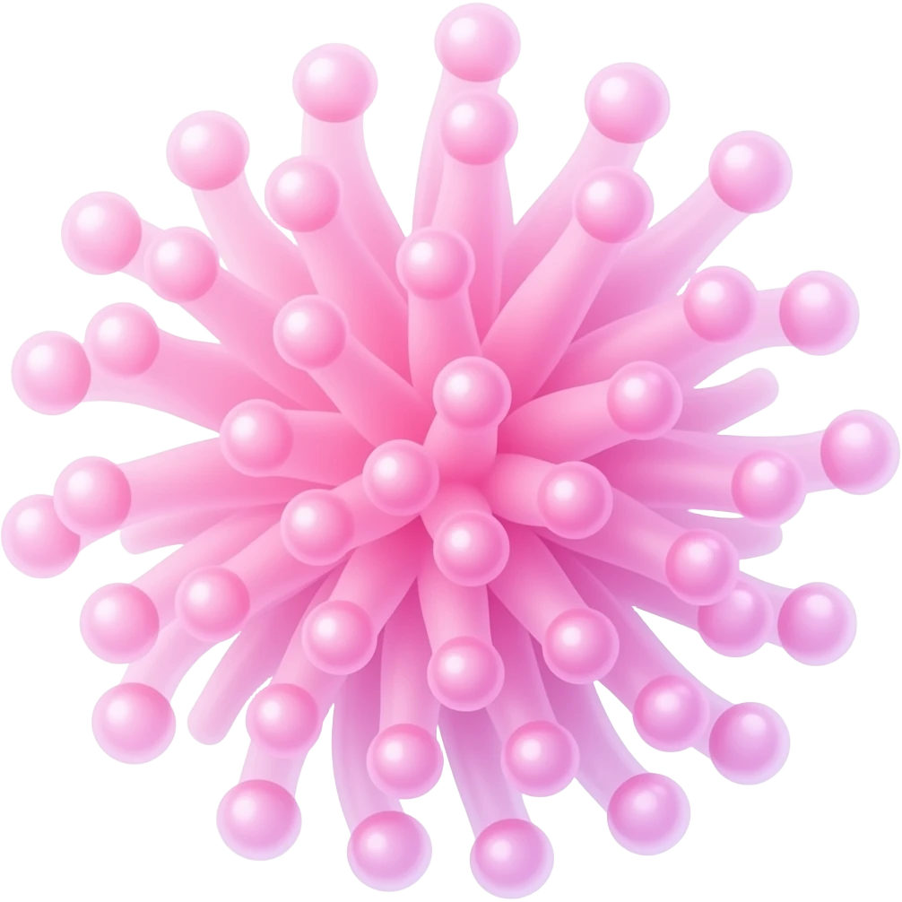 Anémone de mer rose tentacules boules emoji