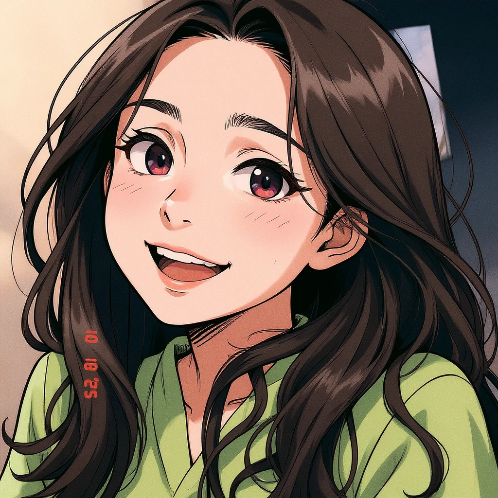 recreat this imagem at manga version colored emoji