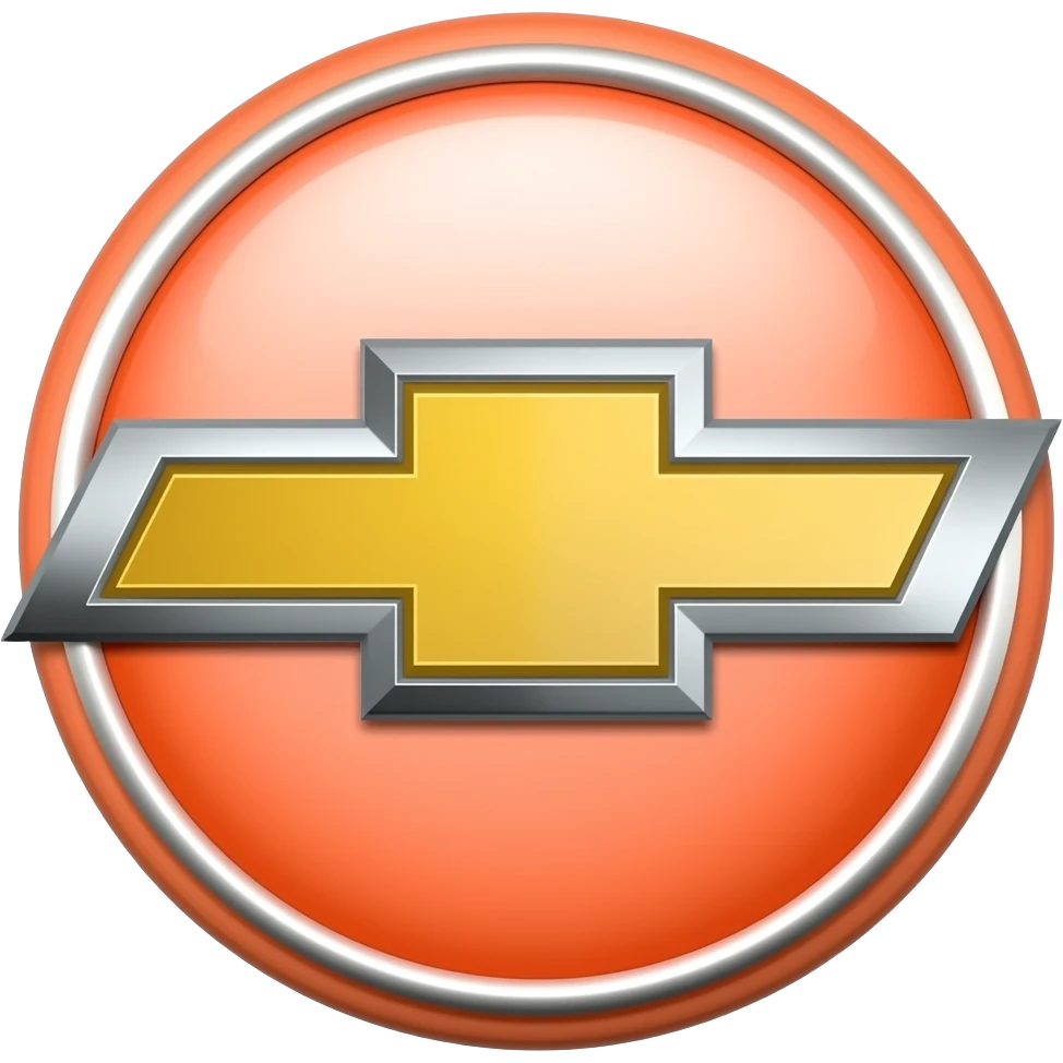 Chevrolette Corvette emblem just one in the middle and make it red emoji