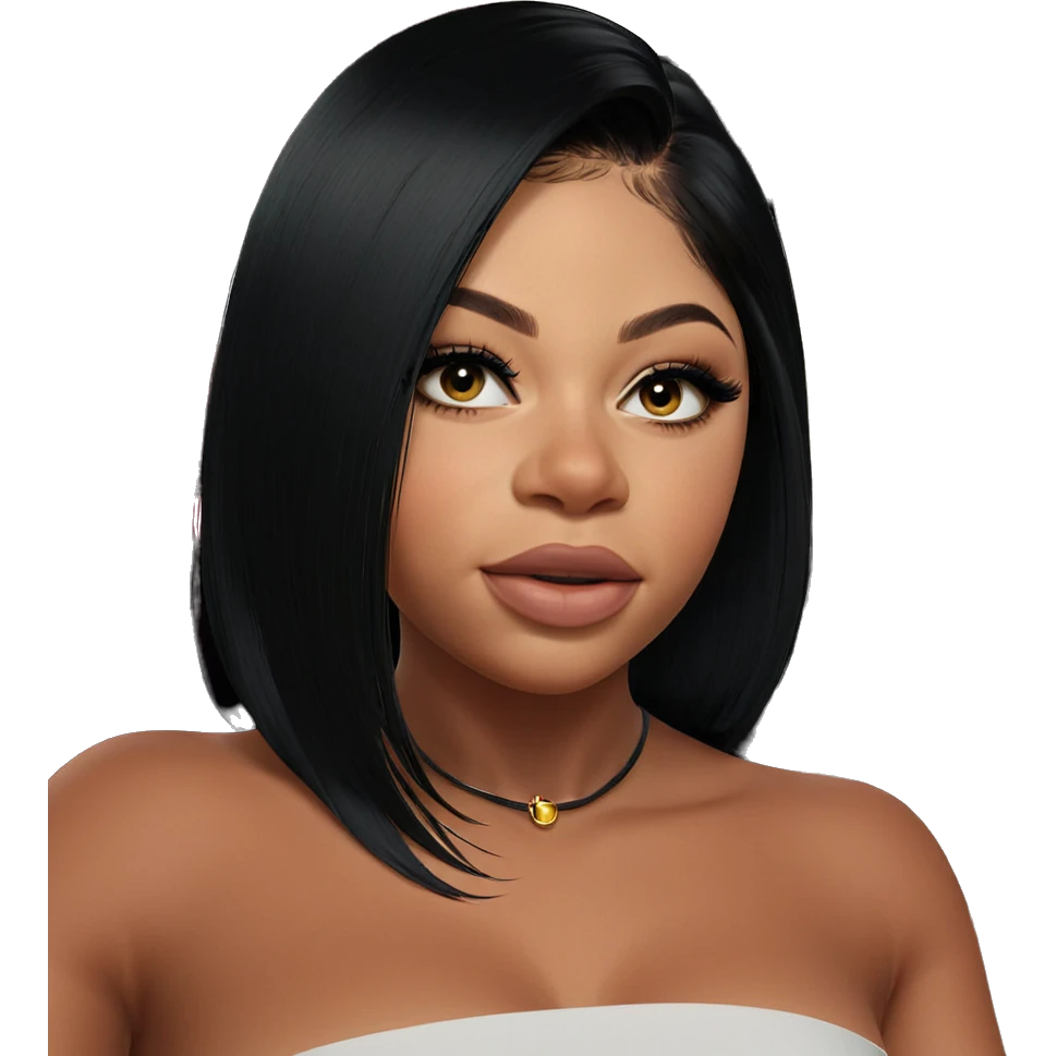 stunning girl in black dress emoji