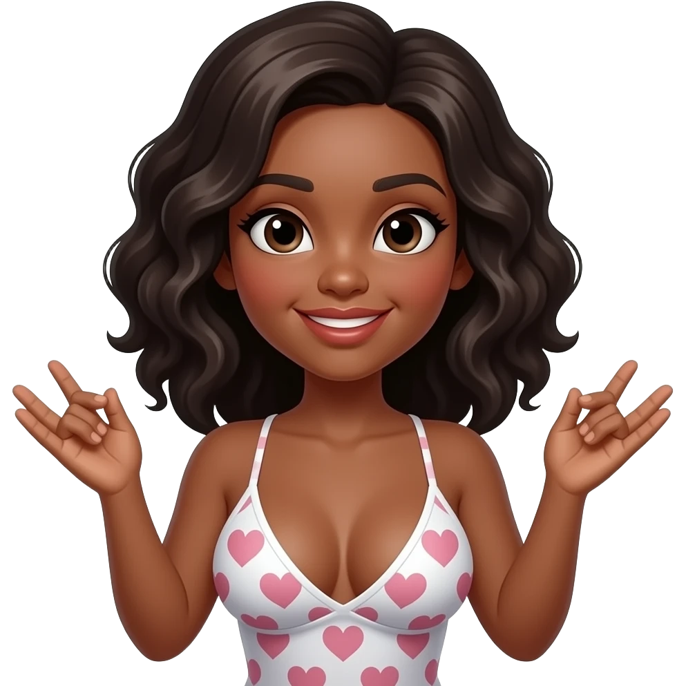 Black girl flashing her boobs emoji