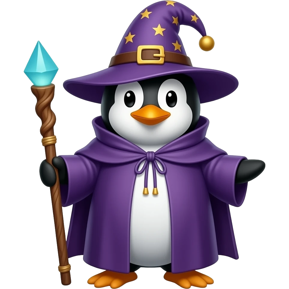 Penguin Wizard emoji