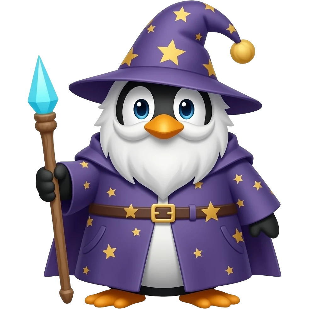 Penguin Wizard emoji