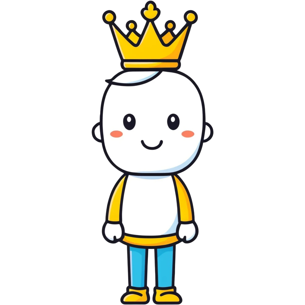 Wearing a crown emoji