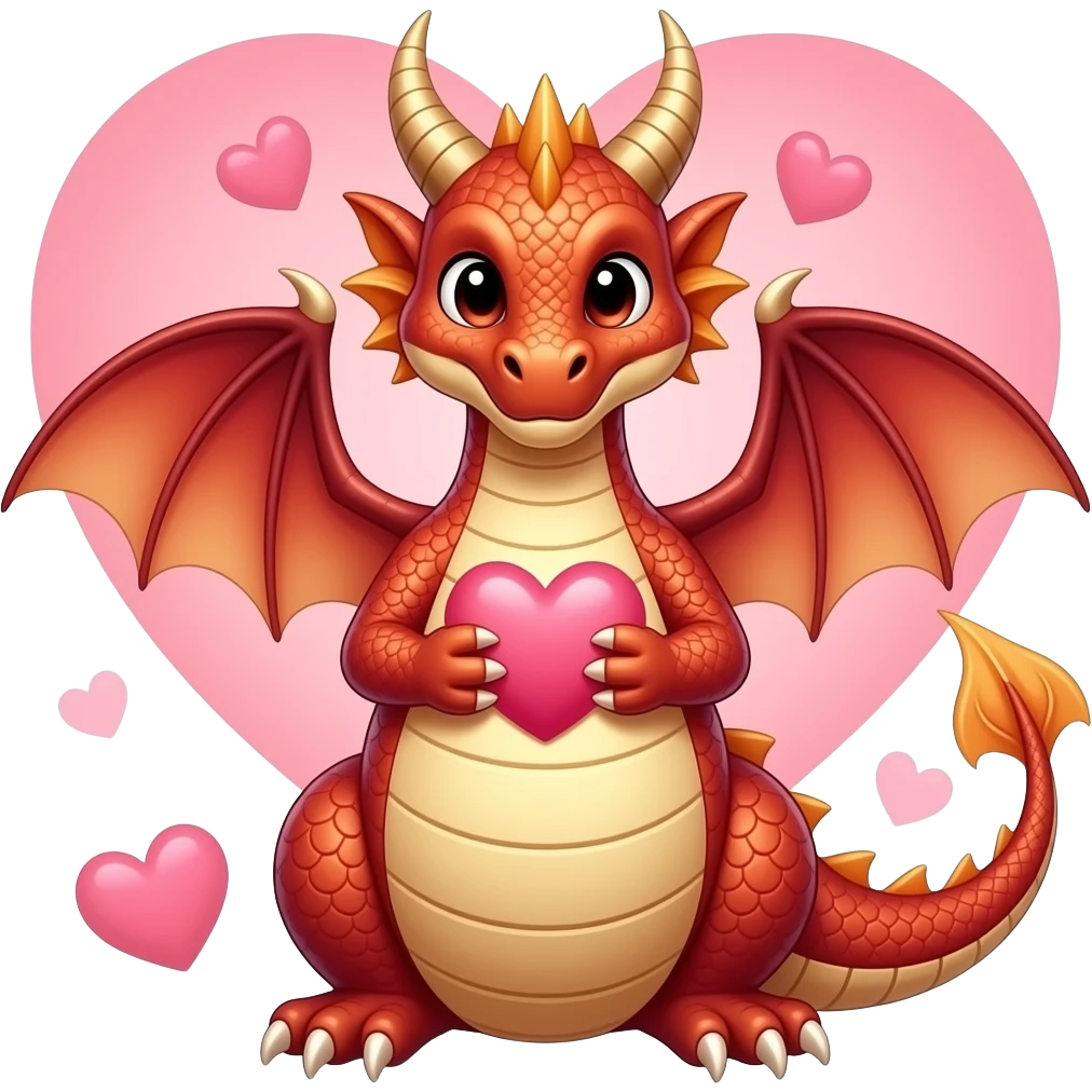Dragón enamorado  emoji