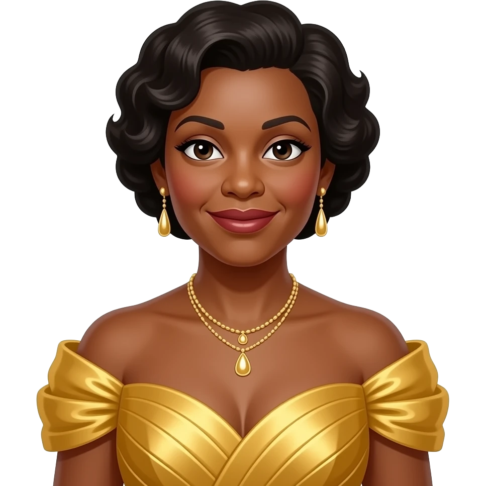 Marian Anderson with gold opera outfit emoji