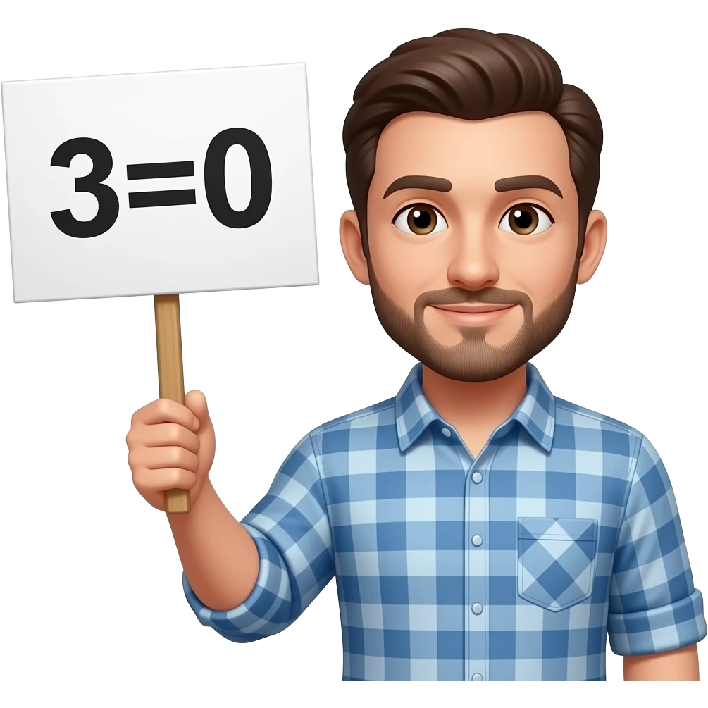 Homem+ número 3 =0 emoji