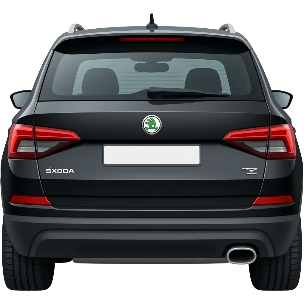 Skoda karoq nu7 schwarz Rückansicht emoji