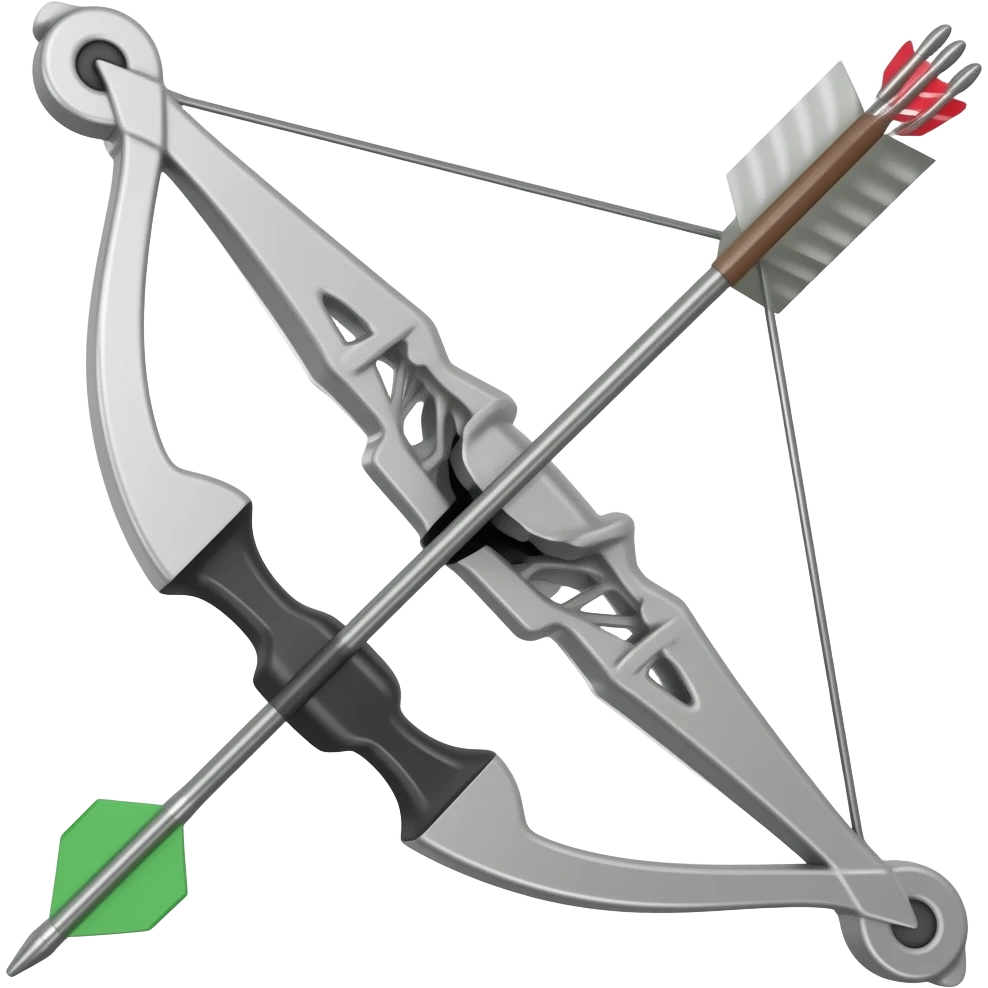 silver archery bow with arrow emoji
